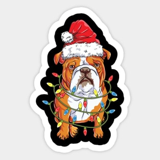 English Bulldog Christmas Sticker